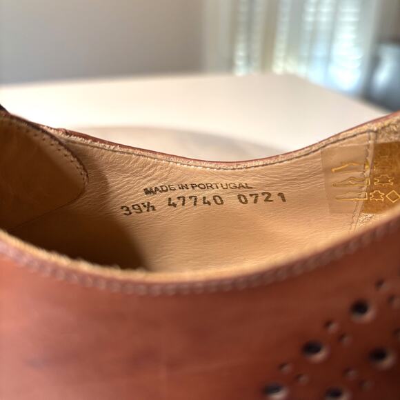 The Office of Angela Scott Mrs. Hazel Brogue Oxford Heels Brown Leather Size 9 - Picture 13 of 13